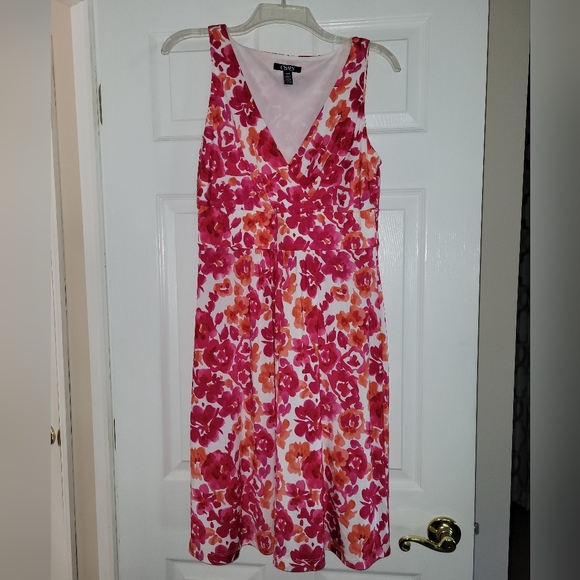 Chaps Medium Floral Dress - Picture 1 of 6
